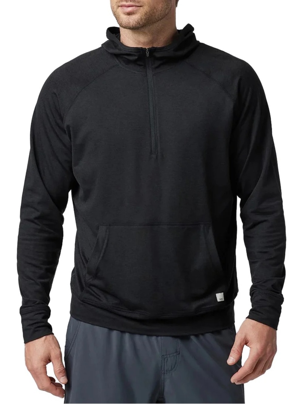 Vuori Ponto Performance 1/2 Zip Hoodie Black